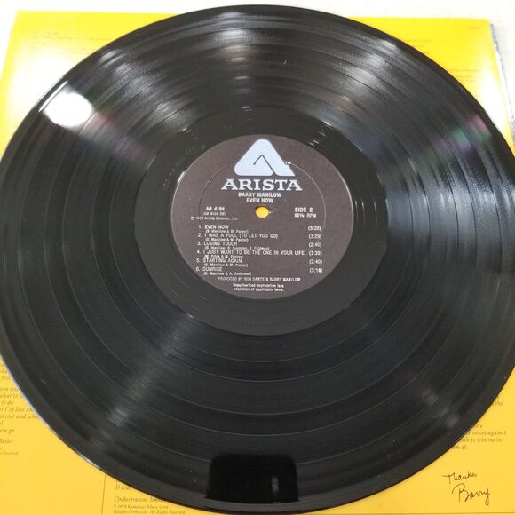 Barry Manilow Even Now Vinyl lp 1978 - Picture 8 of 9